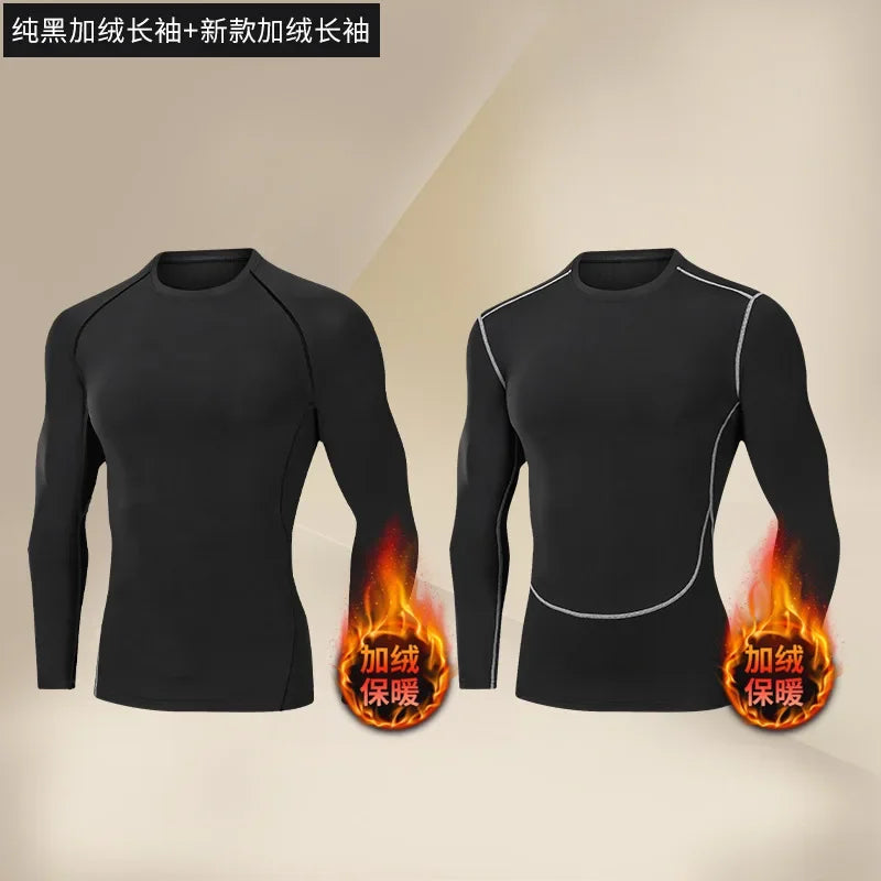 Men Winter Thermal Underwear Warm Pajamas Long Johns Sport First Layer Fleece Panties Lingerie Set Thermos Suit Thermal Clothing